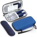 Gelozid Insulin Cooler Travel Case Diabetic Medication Insulated Cool Organizer with 2 Reusable Ice Packs for Insulin Pen and Other Diabetic Supplies, for The Daily Life and Trip, Hard Blue