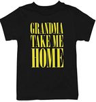 Baby Moo's Grandma Take Me Home Grunge Music Band Baby, Toddler & Kids T-Shirt | Unisex Cool Rock Music Short Sleeve Top | Alternative Kids Gifts UK, Black, 6-12 Months