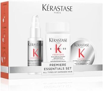 Kérastase, Mini Size da Viaggio, Routine Per Capelli Danneggiati e Sensibilizzati, Azione Riparatrice, Trattamento Pre-Shampoo + Shampoo + Maschera, Discovery Set, Première, 45 ml + 80 ml + 75 ml