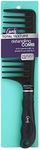 GOODY Total Texture Detangling Handle Comb, Wide Spaced Teeth Preserve Curl Definition, Pain-Free Hair Accessories for Women & Girls, Durable for Everyday and Professional Use, Black