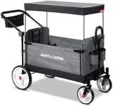 Radio Flyer City Luxe Stroll ‘N Wagon, Grey Push Wagon with Parent Caddy and Internal Storage Pockets, Folding Wagon for 1+ Years (Amazon Exclusive)