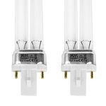 Pisces Twin Pack 5w (watt) PLS Replacement UV Bulb Lamp for Pond Filter UVC