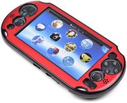 Szjay ® Metal Aluminum Metallic Protection Hard Case Cover for PlayStation Ps Vita 2000 Slim (Red)