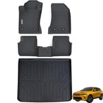 WAYIDSS Floor Mats & Trunk Mat for Dodge Hornet 2023 2024 GT/GT Plus & R/T Plug-in Hybrid/Alfa Romeo Tonale,TPE All Weather Protection 2 Rows Car Floor Liners with Cargo Liner Accessories