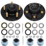 Saree 2 Sets Trailer Hub Kit 5 Bolt 4.5" 2000lb,Trailer Hub 5 Lug fit 1" and 1-1/16" Trailer Axles 2000Lbs,Trailer Hub Assembly 5 Bolt 4.5,5×4.5Trailer hubs,Boat Trailer Hubs 5 Lug