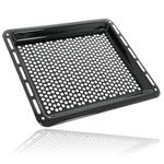 SPARES2GO Oven Baking Tray Crisper Compatible with Bosch 46cm Holes Non Stick Pizza Air Fryer Large