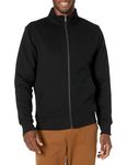 Amazon Essentials Men's Full-Zip Fleece Mock Neck Sweatshirt, Black, L