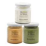 Butters & More Immunity Boosting Vegan, Unsweetened Nut Butter Combo. Coconut Butter, Almond Butter & Mix Seed Butter. (3X200 grams) Super Saver Combo. Keto & Diabetic Friendly.