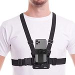 EYUVAA LABEL 5 in 1 Chest Belt Mount for Smartphone Camera Chest Strap Adjustable Accessories Kit Compatible with GoPro Hero & Action Cameras Chest Belt