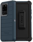 OtterBox Defender Series Rugged Case & Belt Clip Holster for Samsung Galaxy S20 ULTRA & S20 ULTRA 5G (NOT Compatible with Other S20 Models) Retail Packaging - Gone Fishin Blue (with Microbial Defense)