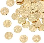 100 Pieces Gold Coin Charms 13mm Gold Stamping Blanks Earring Charms Round Flat Charm for Jewelry Making Disc Necklace Bracelet DIY Craft Supplies