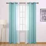 DWCN Ombre Sheer Curtains - Faux Li