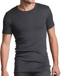 Heat Holders Men's Warm Winter Thermal Short Sleeve T-Shirt Vest, Charcoal, XXL