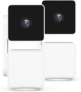 WYZE Cam Pan v3 Indoor/Outdoor IP65-Rated 1080p Pan/Tilt/Zoom Wi-Fi Smart Home Security Camera with Color Night Vision, 2-Way Audio, Compatible with Alexa & Google Assistant, White, 2-Pack