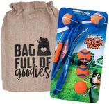 Dog Gift with Chuckit Ball Launcher Fetch Pack 7-Piece Set, Fold Launcher 25M & Sport Launcher and 18M Compact Dog Ball Launcher, All Breed Sizes