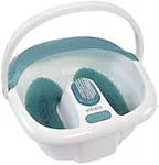 Homedics Bubble Elite Foot Spa Massager with Heat Boost, 2-in-1 Removable Pedicure Center, Toe-Touch Control, Easy Tote Handle with Splash Guard