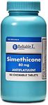 Reliable 1 Simethicone 80mg Anti-Gas 100 Peppermint Tablets (1 Bottle)