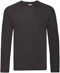 Fruit of the Loom Mens Original Long Sleeve T-Shirt (UK Size: L) (Black)