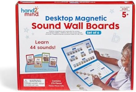 hand2mind Desktop Magnetic Sound Wall Boards, Letter Sounds, Phonics & Phonemic Awareness, Speech Therapy Materials, Science of Reading Manipulatives, Teacher Supplies for Classroom (Set of 6)