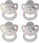 NUK Silicone Puller Pacifier 18-36 Month, 4 Pack, Neutral Trendline,Assorted