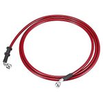 Motoforti Universal 200cm 78.74" Motorcycle Brake Clutch Oil Hose Line Pipe Hydraulic Reinforced Stainless Steel Braided Red