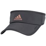 adidas Women's Superlite 2 Athletic Sport Performance Adjustable Fit Visor, Grey Six/Rose Gold, One Size