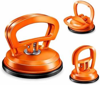Car Dent Puller Kit 3 Pack, Heavy Duty Suction Cup Dent Remover Tool, Paintless Dent Repair for Car Body, Glass, Tile & Smooth Surfaces, Strong Grip Handle, Orange