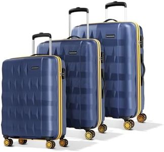 Aristocrat Comet 8 Wheel Set of 3 (Small+Medium+Large) Hard Case Trolley Bag | Combination Lock | Tough and Durable Polycarbonate Luggage | 3 Year International Warranty | Suitcase for Travel | Blue