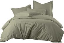 Royal Hotel King/Cal-King Sage Egyptian-Cotton-Blend Wrinkle-Free Duvet Cover 650-Thread-Count Duvet Cover Set