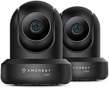 Amcrest 2-Pack 1080p WiFi Camera Indoor, 2MP Pan/Tilt Home Security Camera, Auto-Tracking, Motion & Audio Detection, Enhanced Browser Compatibility, H.265, Two-Way Talk 2PACK-IP2M-841B-V3 (Black)