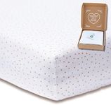 mimaDu® GOTS Organic Fitted Sheet 70 x 140 cm Baby Bed Sheet 70 x 140 cm Fitted Sheet 70 x 140 cm Baby Bed Sheet 70 x 140 cm Fitted Sheet 120 x 60 cm Cot Sheet 60 x 120 (Dots)