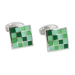 Coral Green Cufflinks | Jade 35th Wedding Anniversary for Husband | Cuflinks Box Included | Xmas Present for Men