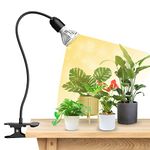 Sansi LED Grow Light for Indoor Plants, 150W Full Spectrum Gooseneck Clip Plant Growing Lamp, 10W Plant Light with Optical Lens for High PPFD Growing Power, Lifetime Free Bulb Replacement Black