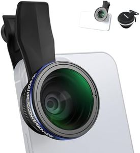 NEEWER 2 in 1 Smartphone Lens Kit, 0.75x Wide Angle 2x Macro Phone Lens Compatible with iPhone Samsung Android Cellphone, Detachable HD Lens with 17mm to 37mm Adapter Ring & Lens Filter Adapter, LS-60