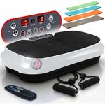 Lifepro Waver Mini Vibration Plate Exercise Machine - Vibrating Plate w/ 99 Adjustable Speed Levels & 9 Programs - Remote Control w/ Resistance Bands & Loops - Full Body Home, Gym & Travel Workout