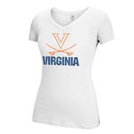 NCAA Virginia Cavaliers Women's Large Mascot Essential Tee, White, Medium