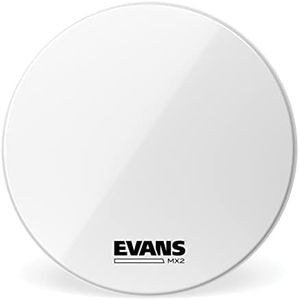 Evans MX2 White Marching Bass Drum Head, 26 Inch