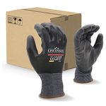 LINCONSON Ultimate Grip Construction & Mechanic Thin Work Gloves with PU Palm Coating (M (Pack of 25), Black 25 Pack)