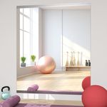 Elemango Home Gym Mirror, 57"x24"x2PCS, Tempered Glass Frameless, Large Yoga Mirror, Wall-Mounted Dance, Suitable for Gym, Yoga, Studio, Living Room, Garage