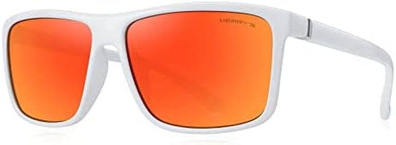 MERRY'S Rectangular Polarized Sports Sunglasses for Men Women Cycling Driving Fishing UV400 Protection S8225