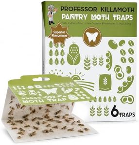 Superior Pantry Moth Traps with Pheromones Prime | No Insecticides | Safe, Non-Toxic and Child and Pet Friendly | Superior Attractant - 6 Traps