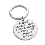 Teacher Christmas Gifts Appreciation Keychain for Teacher Women Man from Student Thank You Gift Nanny Gifts for Preschool Teachers' Day Birthday Jewelry Graduation Key Ring