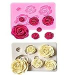 2PCS Rose Flowers silicone molds Ca