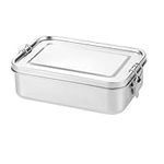 Palmcee Stainless Steel Lunch Box, 850ML Bento Box with Lock Clip, Leak-Proof Portable Food Storage Container for Salad Sandwich, Lunchbox for Adults Kids Camping Travel School Work