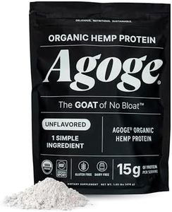 Agoge - USDA Organic Hemp Protein Powder, The Goat of No Bloat, Unflavored, NSF Certified for Sport, Essential Amino Acids, Plant-Based, Gluten Free, for Women & Men (20 Servings) (Unflavored)