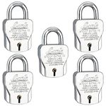 Link® Atoot Extra 70mm Padlocks 5Pcs Set | 1 Crore Key Combinations | Stainless Steel Body | Hardened Shackle | 9 Brass Levers | Made in India | 3 Silver Keys with Keychain | 3Kyes for Each Padlock