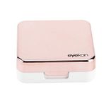 Uxsiya Mini Contact Lens Case Portable Contact Lens Container for Contact Lens and Travel Use Pink