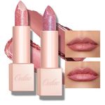 Oulac Moisturizing Pink Lipstick Set - 2PCS Vegan Tinted Lip Balm with Nourishing & Hydrating Formula for Soft, Radiant Lips, PG03+PG05