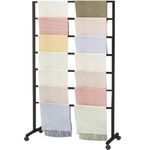 Freestanding Scarf Display Rack, Tie Scarves Towels Storage Floor Standing, Belt Shawl Hijab Organizer for Boutique Display, Commercial Home