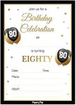 80th Birthday Invitations for Men o